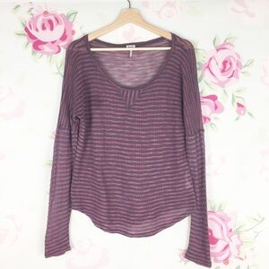Splendid Stripe Knit Dolman Long Sleeves L